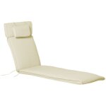 Coussin bain de soleil - outsunny - dhoussable avec zipp - ttire - cordons dattache - matelas uniquement ...