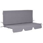 Coussins pour balancelle de jardin - outsunny - 3 places - 2 pices pour sige et dossier - 130 x 45 ...