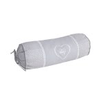 Coussin boudin gris en coton et lin