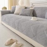 Coussin de canap pais et antidrapantavec housse de canap en coton et lin gris clair?90cm * 90cm