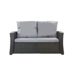 Coussins de canap� meubles de jardin en r�sine tress�e gris coussins balan�oire 110x60x50 coussin pour ...