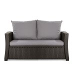 Coussins de canap� meubles de jardin en r�sine tress�e gris coussins balan�oire 120x60x50cm coussin de ...