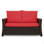 Coussins de canap� meubles de jardin en r�sine tress�e rouge coussins balan�oire 120x60x50cm coussin ...