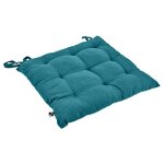 Coussin de chaise 38 x 38 cm capitonnée en coton bleu - dolores meubletmoi Coussin de chaise 38 x 38 cm capitonnée en coton bleu - dolores meubletmoi