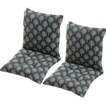 Coussin de chaise avec dossier 40x40cm coussin de sige lot de 2 doux et respirant pour chaises de cuisine ...