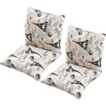 Coussin de chaise avec dossier 40x40cm coussin de sige lot de 2 doux et respirant pour chaises de cuisine ...