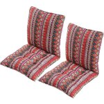 Coussin de chaise avec dossier 40x40cm coussin de sige lot de 2 doux et respirant pour chaises de cuisine ...