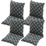 Coussin de chaise avec dossier 40x40cm coussin de si�ge lot de 4 doux et respirant pour chaises de cuisine ...