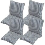 Coussin de chaise avec dossier 40x40cm coussin de si�ge lot de 4 doux et respirant pour chaises de cuisine ...