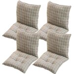 Coussin de chaise avec dossier 40x40cm coussin de si�ge lot de 4 doux et respirant pour chaises de cuisine ...