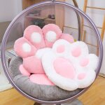 Coussin de chaise - ynkkvre - motif patte de chat - doux - confortable - 70x60 cm