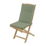 Coussin de chaise ext�rieur assise et dossier minorque vert olive 40x90 cm