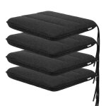 Coussin de chaise - hobbygarden - adaczr5 - noir - 50 cm - rectangulaire