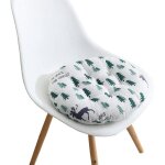 Coussin de chaise rond - handeiu - 45x45 cm - lavable - coton - d�coratif jardin et int�rieur