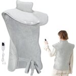 Coussin chauffant cervicales dos nuque - couverture chauffante electrique avec 6 temprature rglable ...