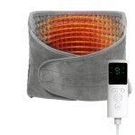 Coussin chauffant electrique ceinture chauffante lombaire 125 x 30 cm avec 9 niveaux de chaleur et arrt ...