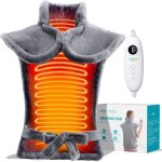 Coussin chauffant electrique pour le dos nuque �paules - alljoy - gris - arr�t automatique