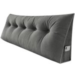Coussin de chevet appuie - t�te de lit confortable en coton pp de haute qualit� - errolves - gris fonc� ...