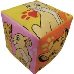 Coussin premium - cube - le roi lion - microfibre - 25 x 25 x 25 cm