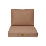 Coussins pour fauteuil effet lin déhoussable 50x50cm terracotta Coussins pour fauteuil effet lin déhoussable 50x50cm terracotta