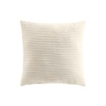 Coussin d�houssable nils 45x45 cm ? velours relief ? coloris naturel - taille: 45x45cm - coloris: naturel ...