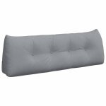 Coussin de dos ergonomique - vidaxl - gris clair - 140x24x50 cm - tissu doux - soutien ergonomique - ...