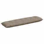 Coussin de dos en microfibre - vidaxl - taupe - 180x50 cm - rembourrage polyester - housses amovibles ...