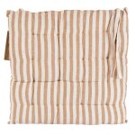 Coussin - edanti - 40x40x5 cm - coton marron clair - ficelles de fixation