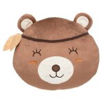 Coussin enfant - atmosphera - ours - marron - 30x10x27 cm - polyester