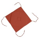 Coussin galette de chaise 4 rabats terracotta 40x40cm