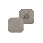 Coussin galette de chaise - 40x40cm - jute chin - 4 rabats - oeko - tex