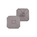 Coussin galette de chaise - 40x40cm - taupe chin� - 4 rabats - oeko - tex�