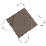 Coussin galette de chaise - noname - 40x40cm - taupe - 100% polyester - 4 rabats avec ficelles