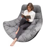 Coussin gris fonc pour fauteuil suspendu impermable ? cocon balancelle de jardin 120x100