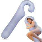 Coussin de grossesse et allaitement multifonctions 59 - bleu - soutien pour le dos le ventre les hanches ...