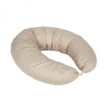 Coussin de grossesse de maternit� et dallaitement d�houssable - 100% coton - 170 cm - beige pois - monsieur ...