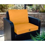 Coussins pour salon de jardin dhoussable 50x50cm jaune