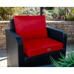 Coussin pour salon de jardin déhoussable 60x60cm rouge Coussin pour salon de jardin déhoussable 60x60cm rouge