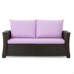 Coussins de jardin - purple - 100x50x2x50cm - r�sine tress�e - confortable et durable