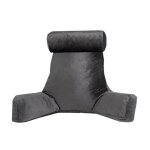 Coussin de lecture d�houssable velours bananair gris