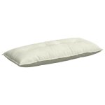 Coussin lombaire en velours c�tel� - vidaxl - 120x50 cm - ivoire - rectangulaire - housses amovibles