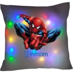 Coussin lumineux personnalisable spiderman Coussin lumineux personnalisable spiderman