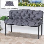 Coussin matelas assise dossier pour banc de jardin balancelle canap� 2 places grand confort 120 x 110 ...