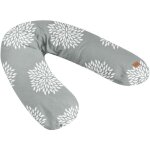 Coussin de maternit� - beaba - big flopsy? - fleurs - gris