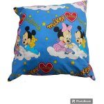 Coussin - mickey minnie - 60 x 60 cm - polycoton - intrieur fibre - bleu