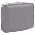 Coussin de palette dossier 50x40x12 cm gris - housse amovible anti - taches coton / polyester