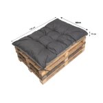 Coussin de palette - setgarden - 120x80 - gris anthracite - industriel - relaxation