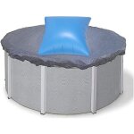Coussin piscine - flotteur hivernage piscine - carr 122x122 cm - pvc haute qualit - bleu