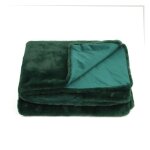 Coussins et plaids - nature & d�couvertes : plaid reykjavik mati�re recycl�e - vert fonc�