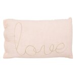 Coussin rectangulaire lili en gaze de coton 50x30cm rose - atmosphera createur dinterieur Coussin rectangulaire lili en gaze de coton 50x30cm rose - atmosphera createur dinterieur